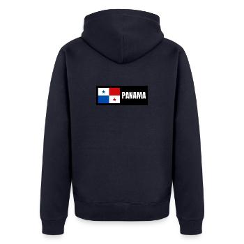 Drapeau du Panama - Veste à capuche bio Premium Unisexe - bleu marine - Dos - Nico (187cm)
