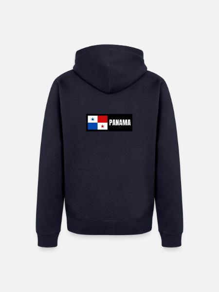 Panama Flagge - Unisex Premium Bio Zip Hoodie - Navy
