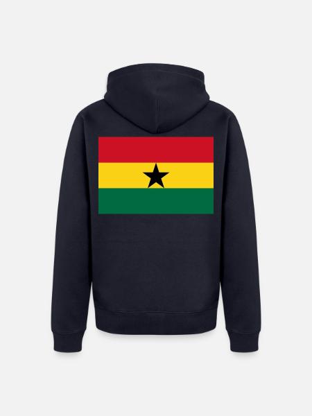 Ghana - Unisex Premium Bio Zip Hoodie - Navy