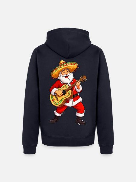 Mariachi Santa Weihnachten - Unisex Premium Bio Zip Hoodie - Navy
