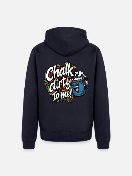 Chalk_Dirty_Too - Unisex Premium Bio Zip Hoodie - Navy