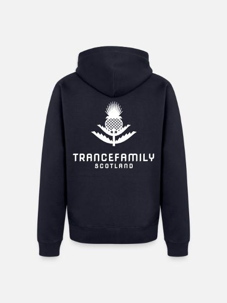 TranceFamily Scotland - Thistle Trance - Unisex Premium Bio Zip Hoodie - Navy