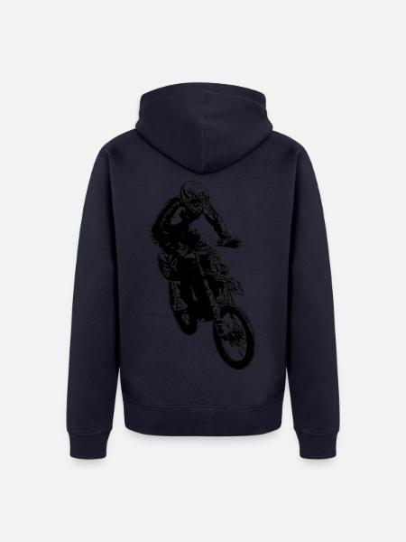 enduro sprung - Unisex Premium Bio Zip Hoodie - Navy
