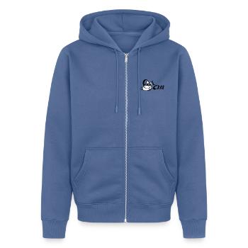 Cool Crab Coole Krabbe baby lustiges Bild funny - Unisex Premium Bio Zip Hoodie - Taubenblau - Vorne - Nico (187cm) & Julia (174cm)