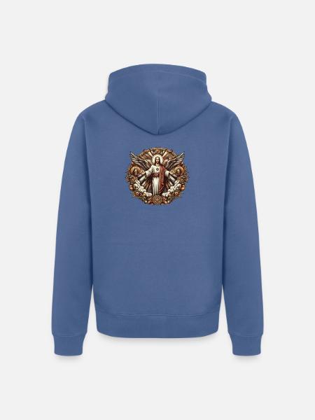 Jesus Christ Logo - Unisex Premium Bio Zip Hoodie - Taubenblau