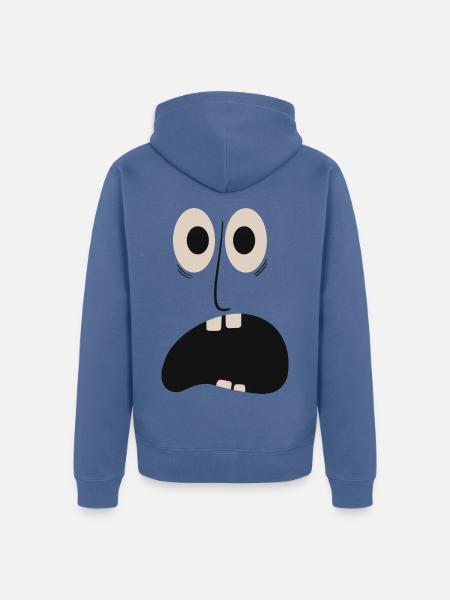 ach du Scheiße - Unisex Premium Bio Zip Hoodie - Taubenblau