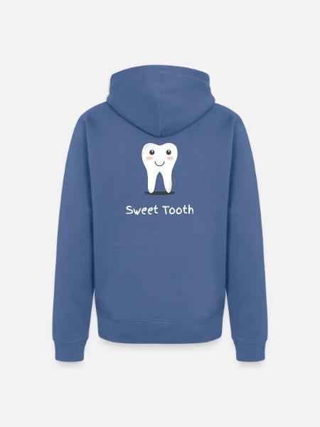 Sweet Tooth - Unisex Premium Bio Zip Hoodie - Taubenblau
