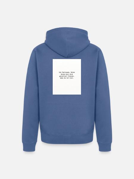 Hab Vertrauen - Unisex Premium Bio Zip Hoodie - Taubenblau