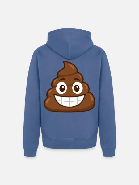 Fröhlicher Stuhlgang - Unisex Premium Bio Zip Hoodie - Taubenblau