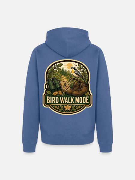 BIRD WALK MODE Wolken - Unisex Premium Bio Zip Hoodie - Taubenblau