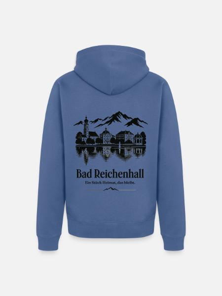 Bad Reichenhall Alpensee Skyline - Unisex Premium Bio Zip Hoodie - Taubenblau