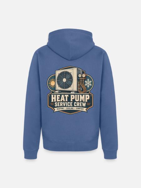 Heat Pump Service Crew Wärmepumpe - Unisex Premium Bio Zip Hoodie - Taubenblau