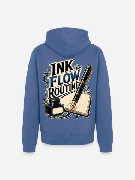 INK FLOW ROUTINE - Unisex Premium Bio Zip Hoodie - Taubenblau