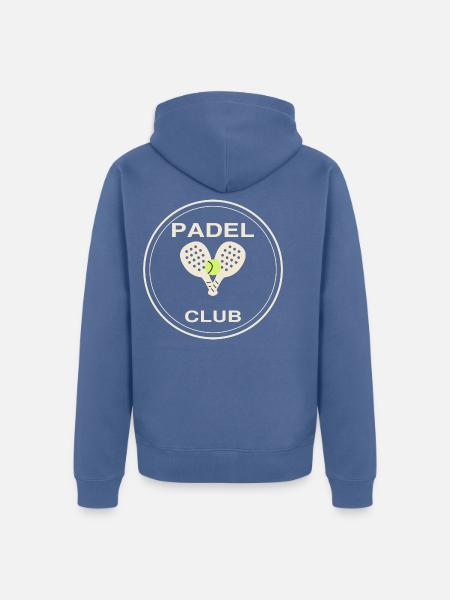 Padel Club Logo - Unisex Premium Bio Zip Hoodie - Taubenblau