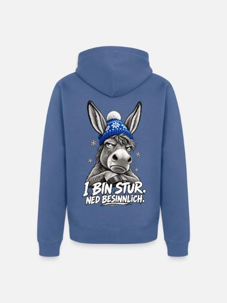 Grantige Weihnacht - Unisex Premium Bio Zip Hoodie - Taubenblau