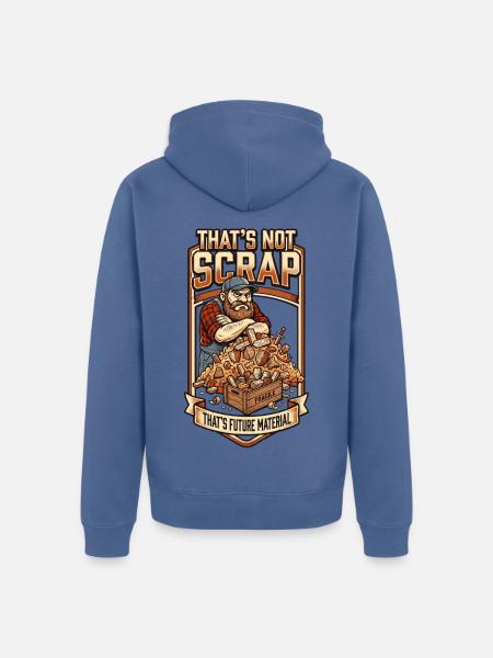 That's Not Scrap: Future Material - Unisex Premium Bio Zip Hoodie - Taubenblau