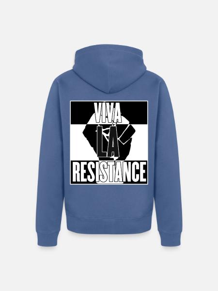 Viva La Resistance (Version 2) - Unisex Premium Bio Zip Hoodie - Taubenblau