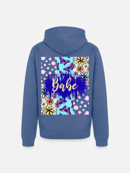 Sweet_-4500_x_5400_px- - Unisex Premium Bio Zip Hoodie - Taubenblau
