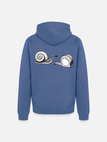 Liebe ist Liebe - Unisex Premium Bio Zip Hoodie - Taubenblau