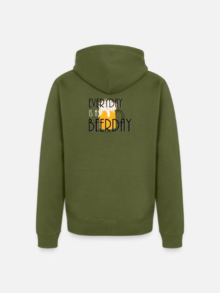 Bier - Unisex Premium Bio Zip Hoodie - Khaki