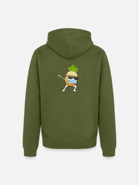 Pineapple - Unisex Premium Bio Zip Hoodie - Khaki