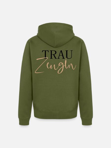 Trauzeugin - Unisex Premium Bio Zip Hoodie - Khaki