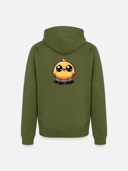 I'm not food - Unisex Premium Bio Zip Hoodie - Khaki