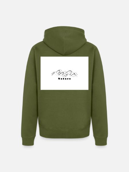 Nature - Unisex Premium Bio Zip Hoodie - Khaki