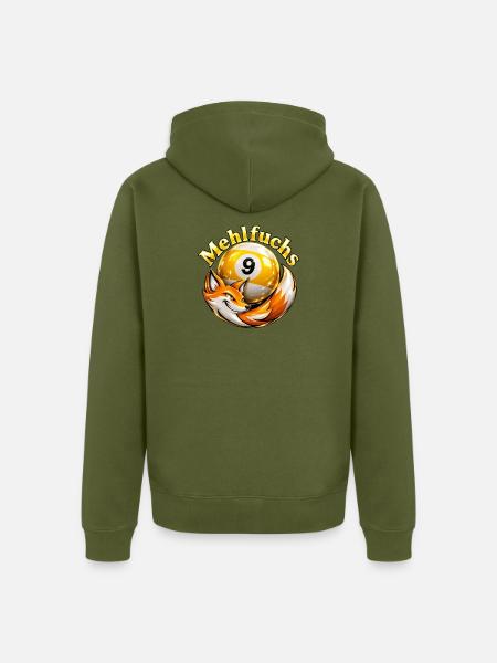 9Ball Billard Mehlfuchs  - Unisex Premium Bio Zip Hoodie - Khaki