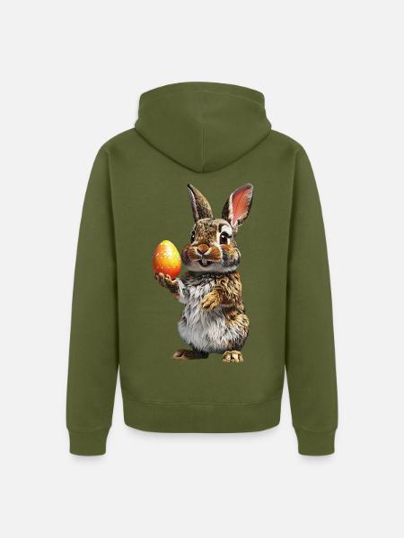 Hase - Unisex Premium Bio Zip Hoodie - Khaki