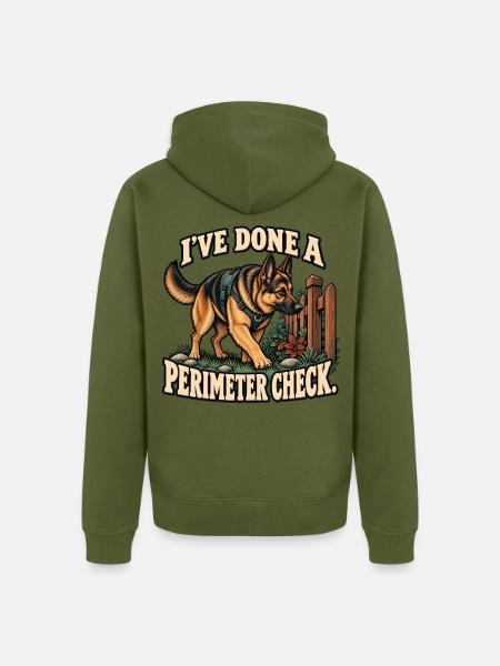 Deutsche Schäferhund-Patrouille - Unisex Premium Bio Zip Hoodie - Khaki