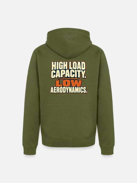 Hochleistungs-Lifter - Unisex Premium Bio Zip Hoodie - Khaki