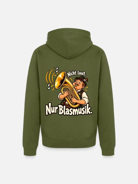 Blasmusik Musikverein Blaskapelle Blasmusiker - Unisex Premium Bio Zip Hoodie - Khaki
