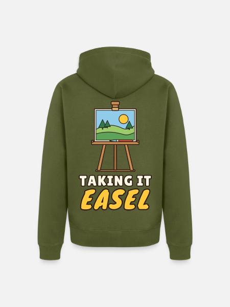 Staffelei nehmen - Unisex Premium Bio Zip Hoodie - Khaki
