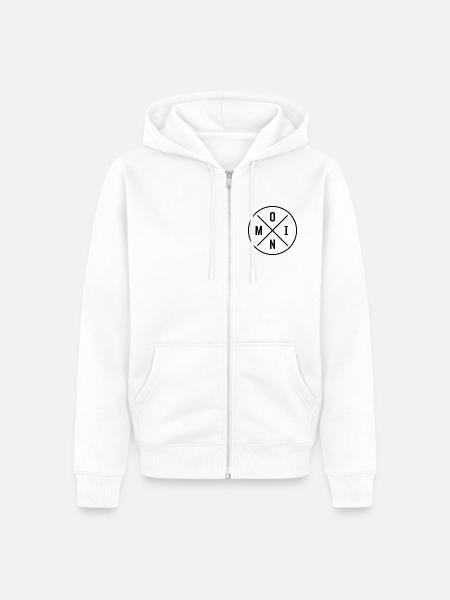 MOIN - Unisex Premium Bio Zip Hoodie - Weiß