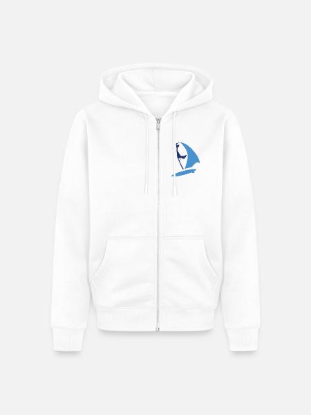 sylt surfer blau - Unisex Premium Bio Zip Hoodie - Weiß