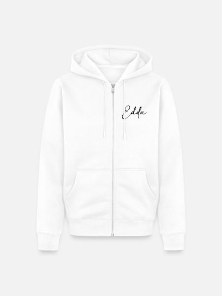 Edda - Unisex Premium Bio Zip Hoodie - Weiß