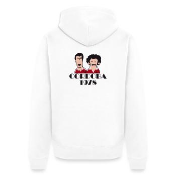 Cordoba 1978 Football Retro Maillot Cadeau - Veste à capuche bio Premium Unisexe - blanc - Dos - Thijin (182cm)