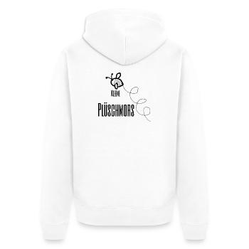Kleene Plüschmors - Unisex Premium Bio Zip Hoodie - Weiß - Hinten - Thijin (182cm)