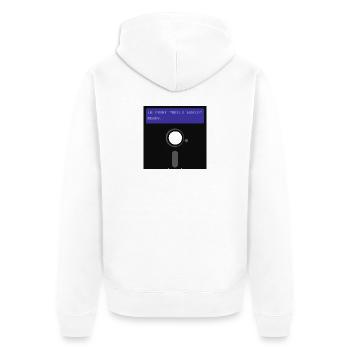 Floppy Disk - Unisex Premium Bio Zip Hoodie - Weiß - Hinten - Thijin (182cm)