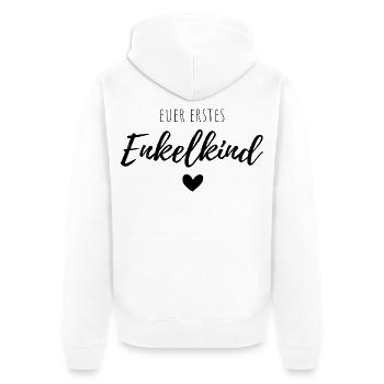 Euer erstes Enkelkind - Unisex Premium Bio Zip Hoodie - Weiß - Hinten - Thijin (182cm)