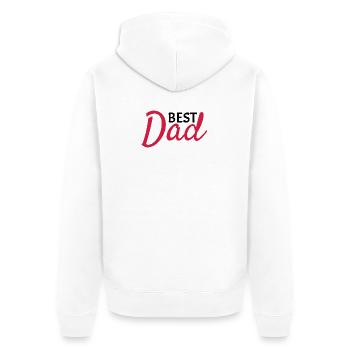 Best Dad - Unisex Premium Bio Zip Hoodie - Weiß - Hinten - Thijin (182cm)