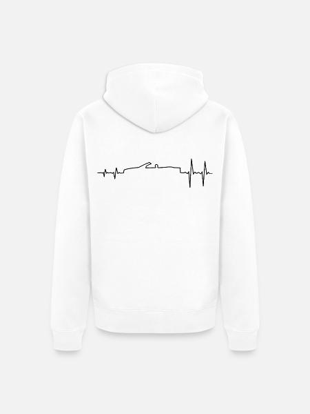Sportwagen Puls Cabrio E46 - Unisex Premium Bio Zip Hoodie - Weiß