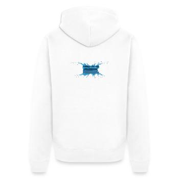 goutte eau - Veste à capuche bio Premium Unisexe - blanc - Dos - Thijin (182cm)