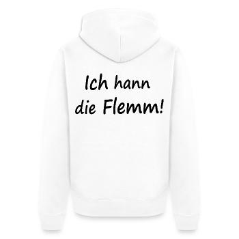 Saarländer Saarländisch Saar Saarland Geschenk - Unisex Premium Bio Zip Hoodie - Weiß - Hinten - Thijin (182cm)