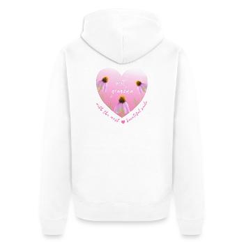 best grandma granny - Unisex Premium Bio Zip Hoodie - Weiß - Hinten - Thijin (182cm)