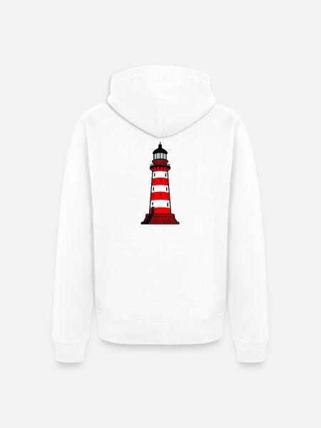Leuchtturm - Unisex Premium Bio Zip Hoodie - Weiß