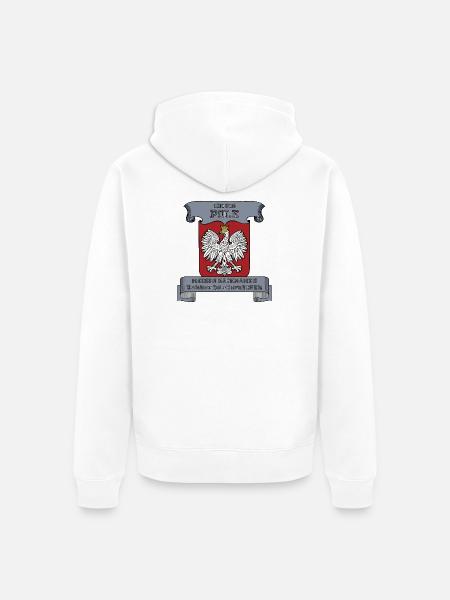 ich bin Pole - Unisex Premium Bio Zip Hoodie - Weiß