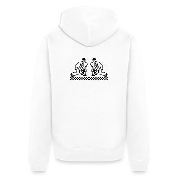 Ska Brass - Unisex Premium Bio Zip Hoodie - Weiß - Hinten - Thijin (182cm)