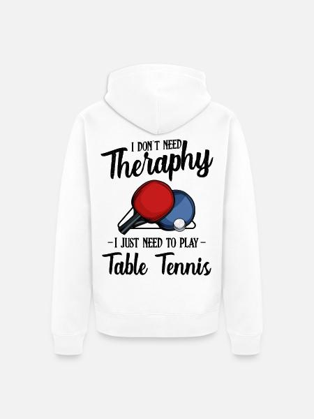 Table tennis - Unisex Premium Organic Zip Hoodie - white